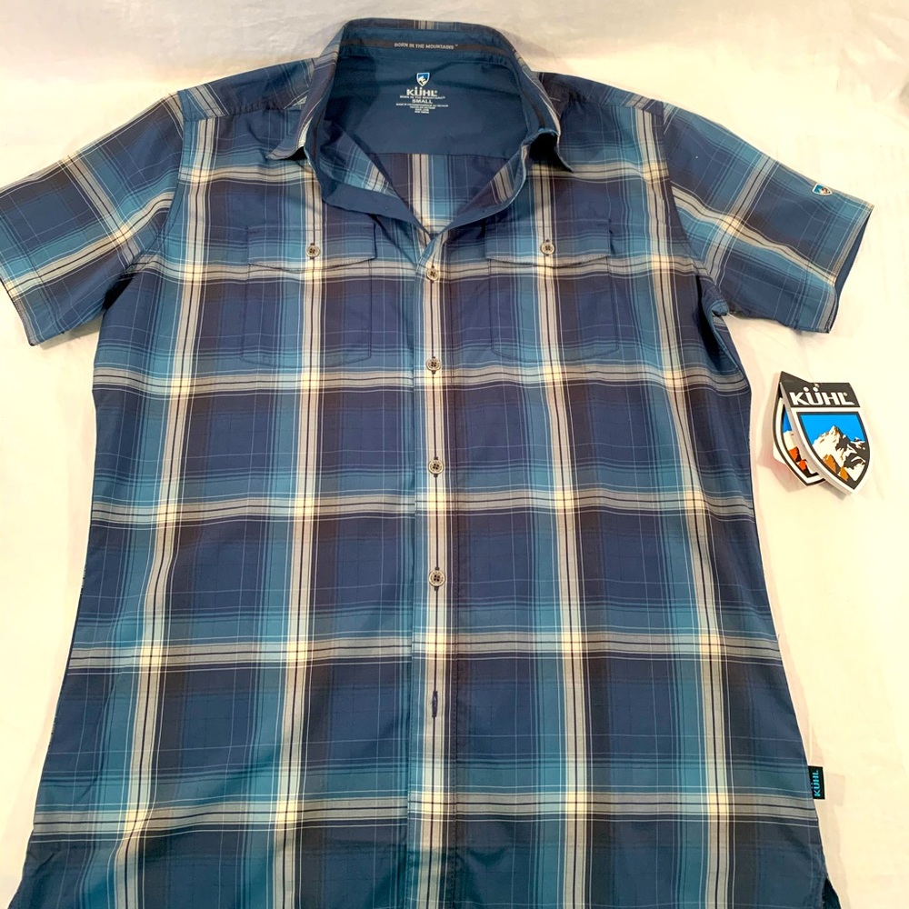 NEW Kuhl Response Short Sleeve Shirt Blue S/XXL